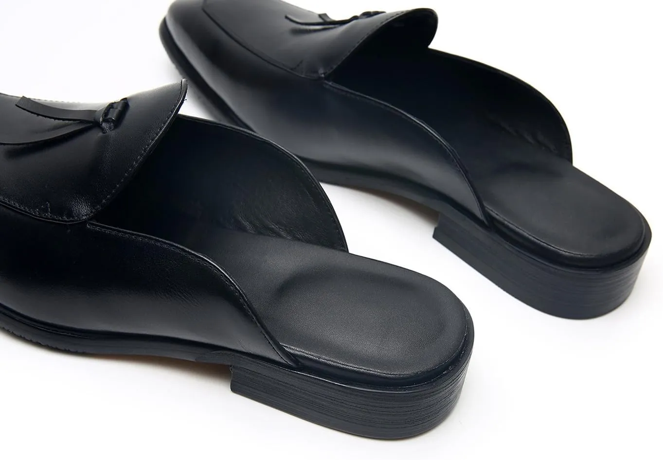 Santimon Men's Mules & Clogs Formal Dress Sandals Loafers Genuine Leather Business Casual Open Back Slippers Outside Slip On Stylish Comfortable Shoes for Men