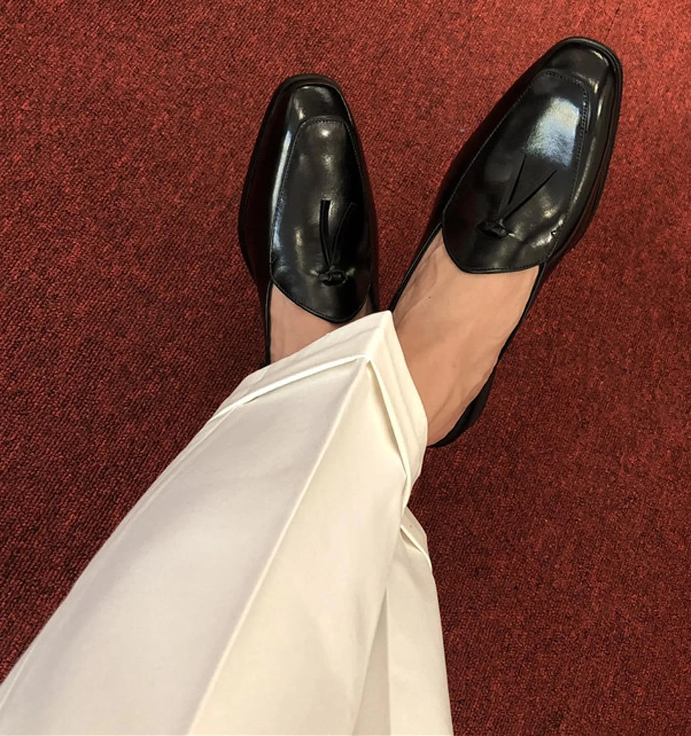 Santimon Men's Mules & Clogs Formal Dress Sandals Loafers Genuine Leather Business Casual Open Back Slippers Outside Slip On Stylish Comfortable Shoes for Men