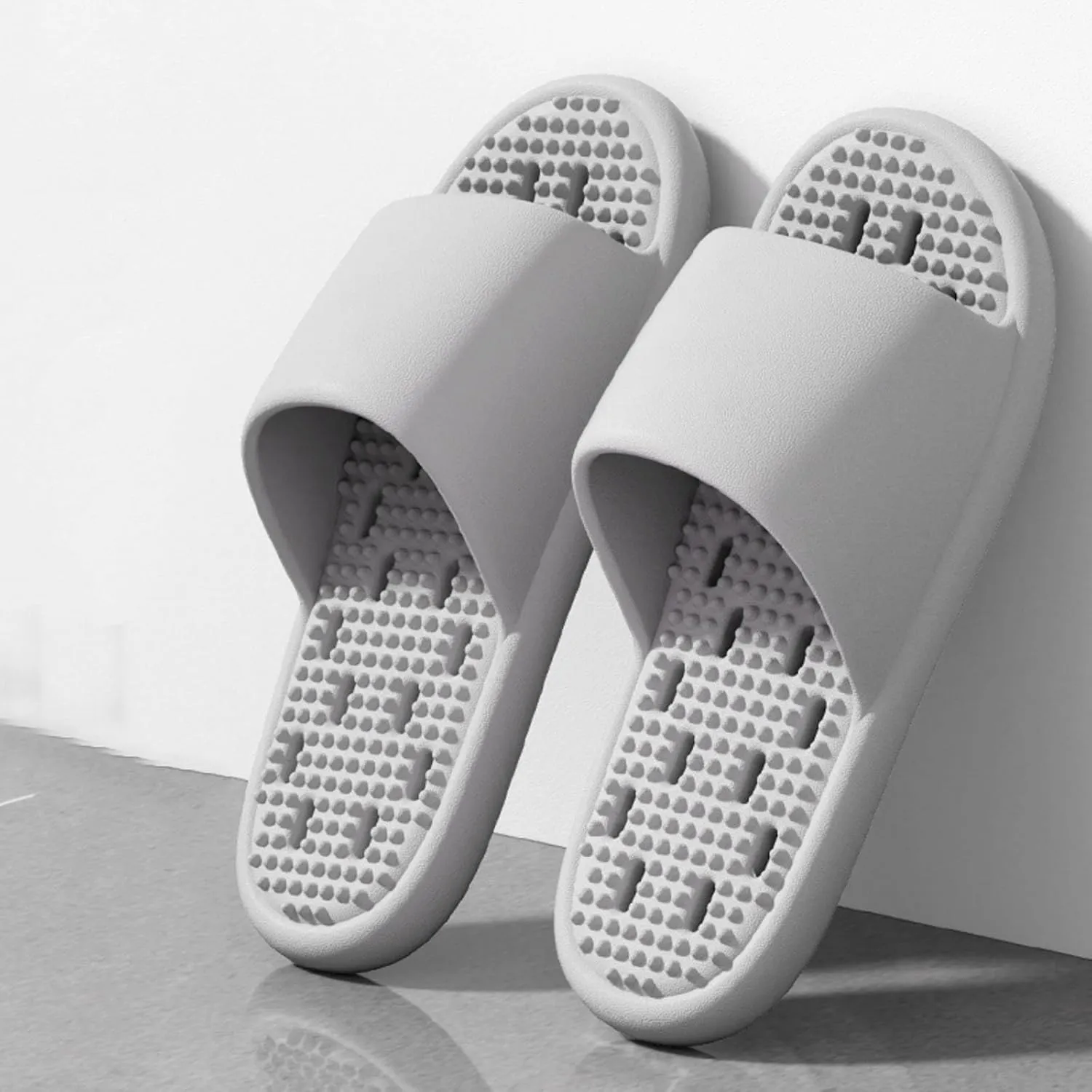 Shower Shoes,Men's And Women's Soft Bottom Quick Drying Foot Massage Indoor Stand For Bathtub Non Slip Showe Slippers for Women Men Summer Beach Slipper Dorm Home Slides