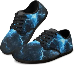 Soccer Flame Print Women's Wide Toe Barefoot Walking Shoes Football Men Breath Casual Travel Walking Shoes