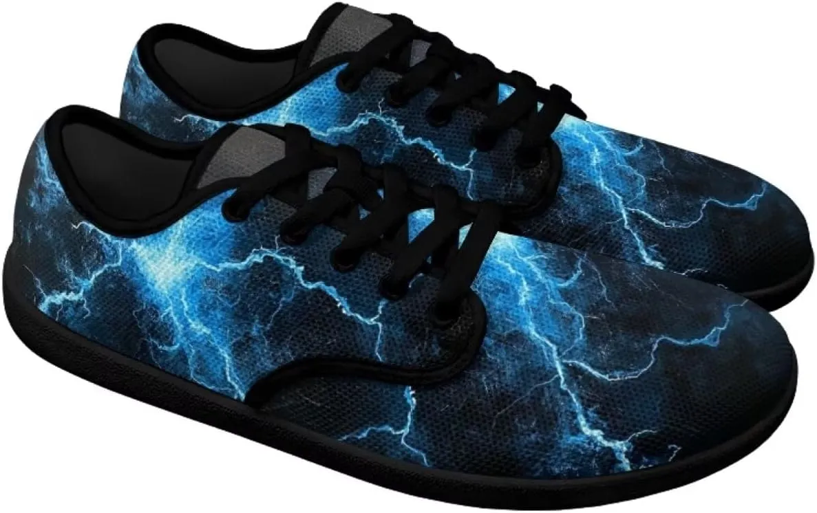 Soccer Flame Print Women's Wide Toe Barefoot Walking Shoes Football Men Breath Casual Travel Walking Shoes