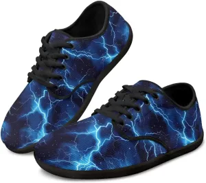 Soccer Flame Print Women's Wide Toe Barefoot Walking Shoes Football Men Breath Casual Travel Walking Shoes