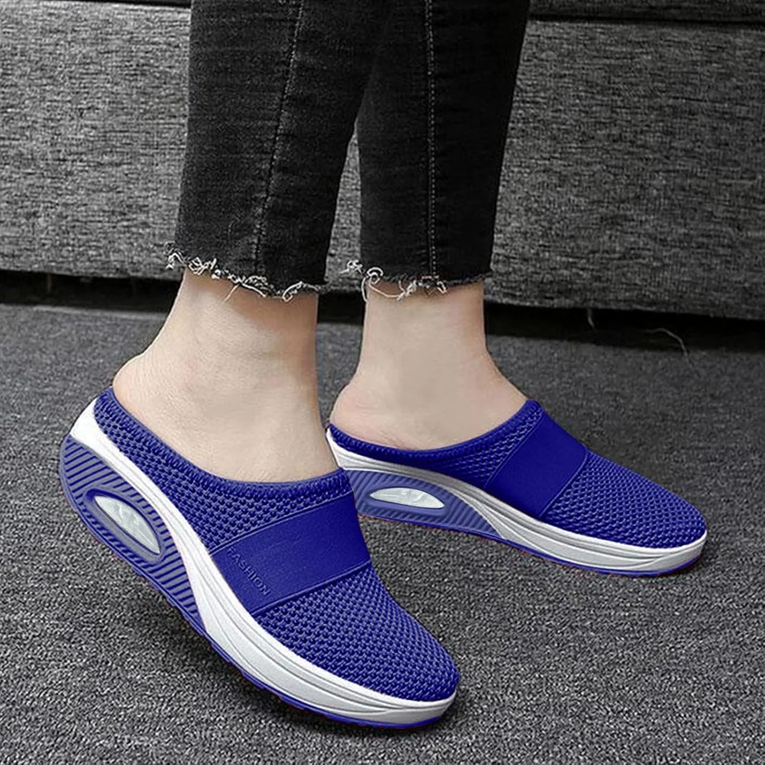 Walking Sneakers for Women Comfort Orthopedic Shoes for Women Air Cushion Slip-On Walking Shoes- Orthopedic Diabetic Walking Shoes, Mesh Orthopedic Diabetic Walking Shoes
