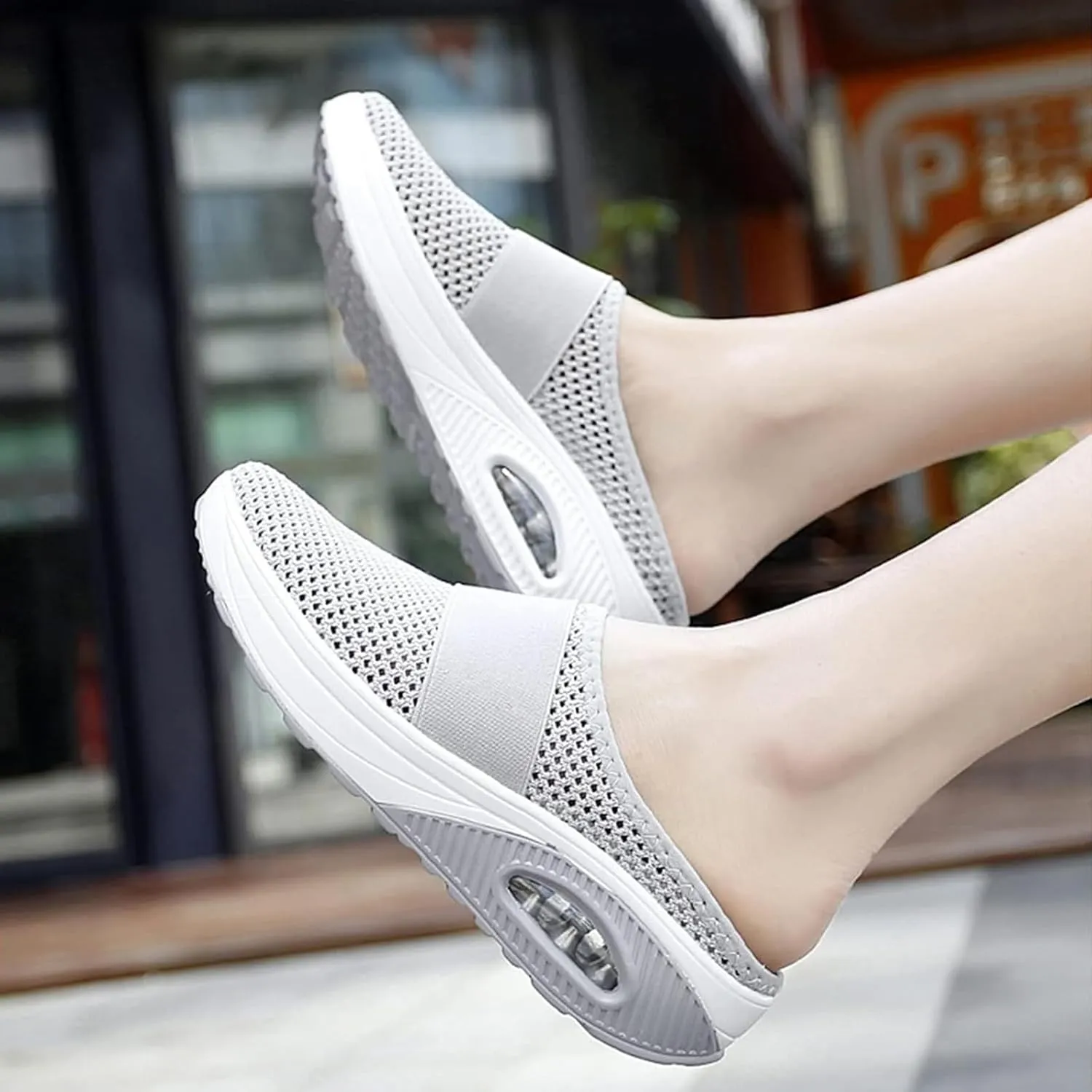 Women's Air Cushion Slip-On Walking Shoes Orthopedic Diabetic Walking Shoes, Orthopedic Shoes for Women