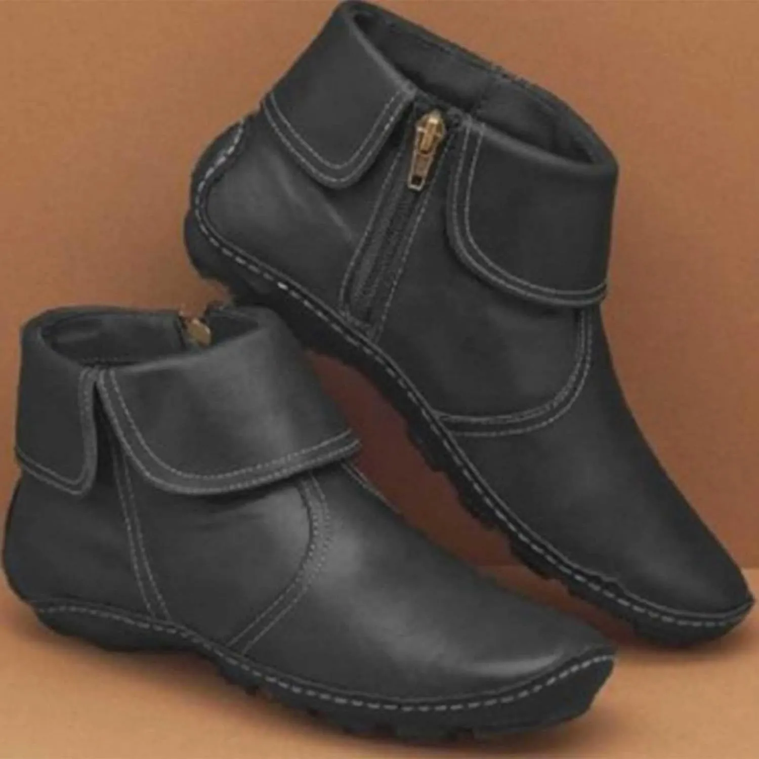 Womens Boots Ankle Ankle Rain Boots Pointed Toe Booties for Women Women Dress Low Heel Womens Western Leather Booties and Ankle Boots Womens Black Ankle Mid Calf Boots Low Heel