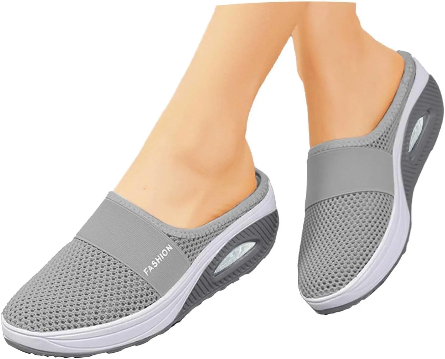 Womens Clogs Shoes Wide Width Slip On Closed Toe Mesh Summer Walking Mules Arch Support Backless Casual Sandals