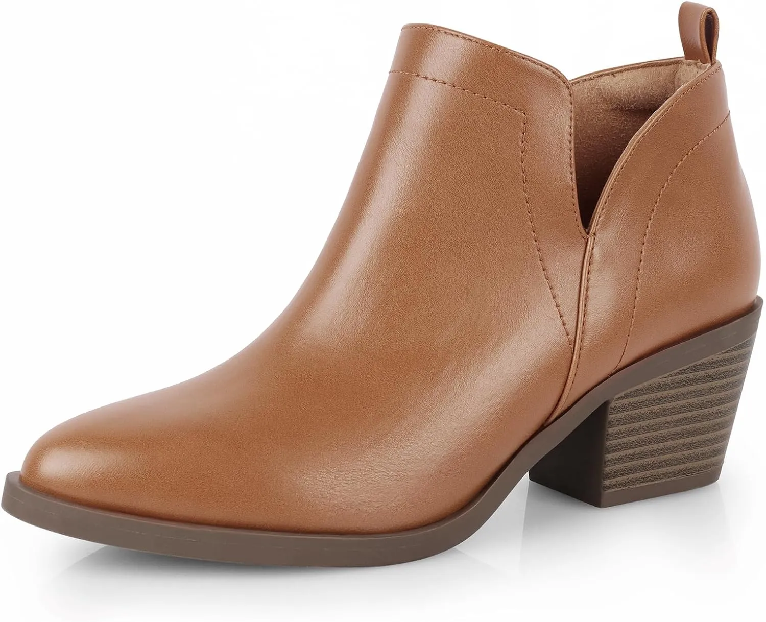 Women's Dressy Ankle Boots - Low Heel, Pointed Toe, Side Zipper Booties
