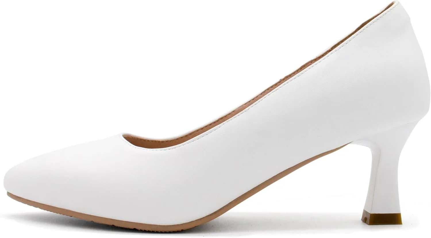 Women's Low Heel Pumps Shoes Pointed Toe Chunky Comfortable Slip-On Block Heel Closed Toe Dress Shoes for Wedding, Office, Bridal 2.5 Inch Black US 6