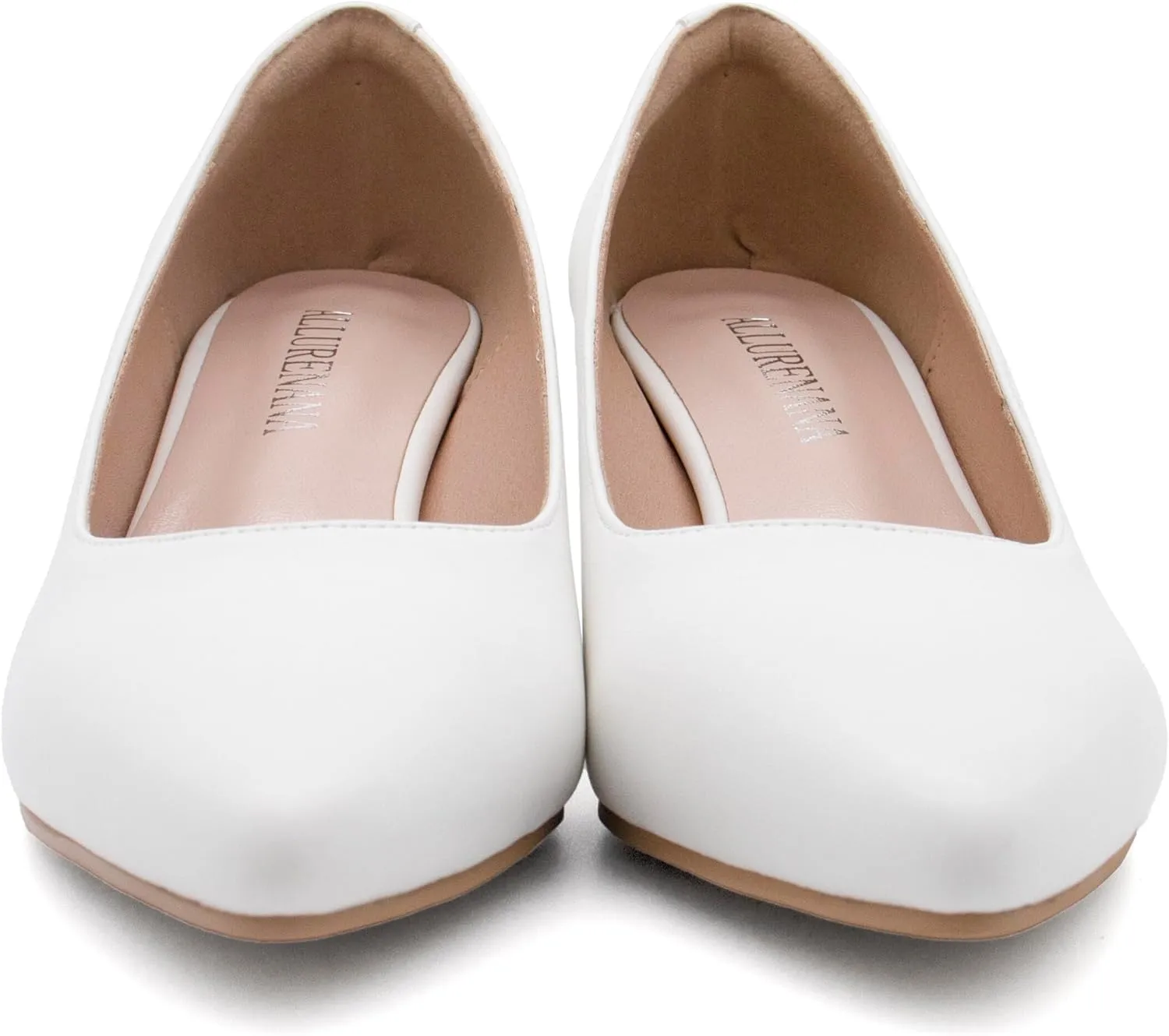 Women's Low Heel Pumps Shoes Pointed Toe Chunky Comfortable Slip-On Block Heel Closed Toe Dress Shoes for Wedding, Office, Bridal 2.5 Inch Black US 6