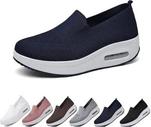 Women's Orthopedic Sneakers Air Cushion Slip On Walking Shoes Casual Mesh Air-Cushion Walking Shoes