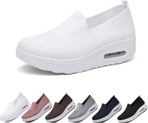 Women's Orthopedic Sneakers Air Cushion Slip On Walking Shoes Casual Mesh Air-Cushion Walking Shoes