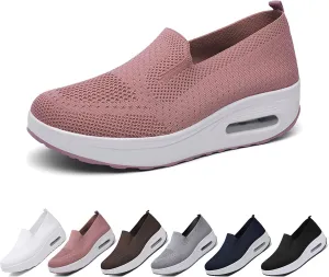 Women's Orthopedic Sneakers Air Cushion Slip On Walking Shoes Casual Mesh Air-Cushion Walking Shoes