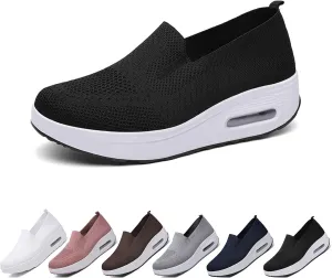 Women's Orthopedic Sneakers Air Cushion Slip On Walking Shoes Casual Mesh Air-Cushion Walking Shoes