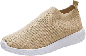 Women's Slip On Sneakers Lightweight Breathable Womens Running Shoes Sports Dressy Casual Shoes High Top Sneakers White Tennis Shoe Loafers Shoe