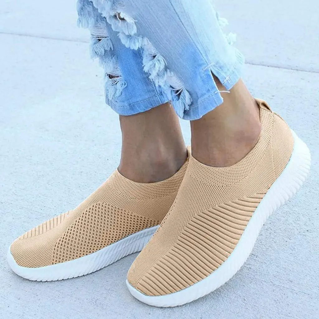 Women's Slip On Sneakers Lightweight Breathable Womens Running Shoes Sports Dressy Casual Shoes High Top Sneakers White Tennis Shoe Loafers Shoe