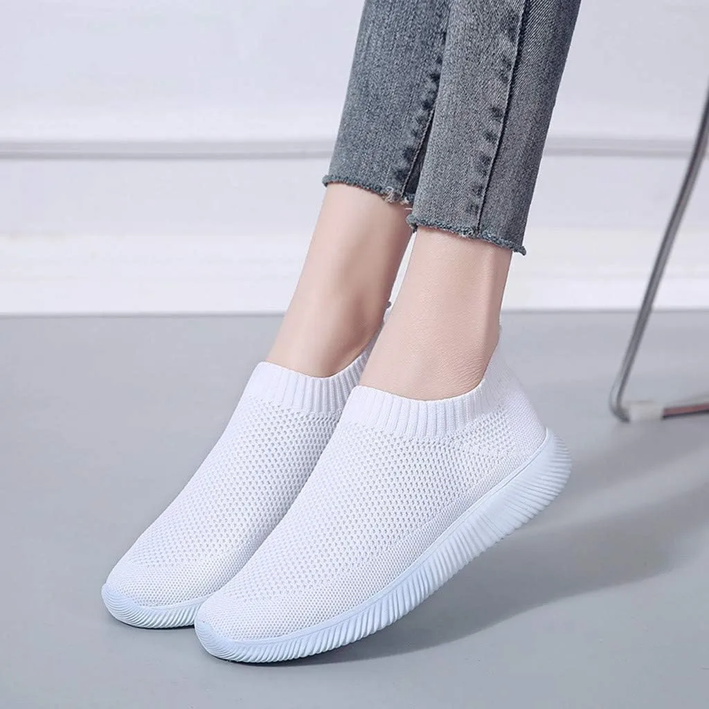 Womens Slip on Walking Shoes Comfort Lightweight Running Shoes for Women Loafers Casual Shoes Waterproof Sneakers White Tennis Shoe Trainers Shoe