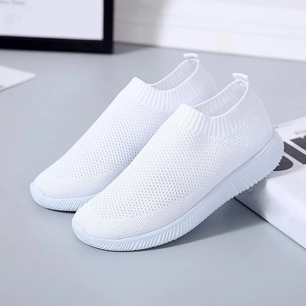 Womens Slip on Walking Shoes Comfort Lightweight Running Shoes for Women Loafers Casual Shoes Waterproof Sneakers White Tennis Shoe Trainers Shoe