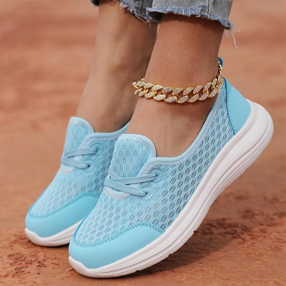 Women's Soft Sole Mesh Comfort Orthopedic Shoes Comfortable Walking Shoes Breathable Slip-On Flat Walking Shoes