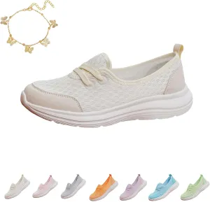 Women's Soft Sole Mesh Comfort Orthopedic Shoes Comfortable Walking Shoes Breathable Slip-On Flat Walking Shoes