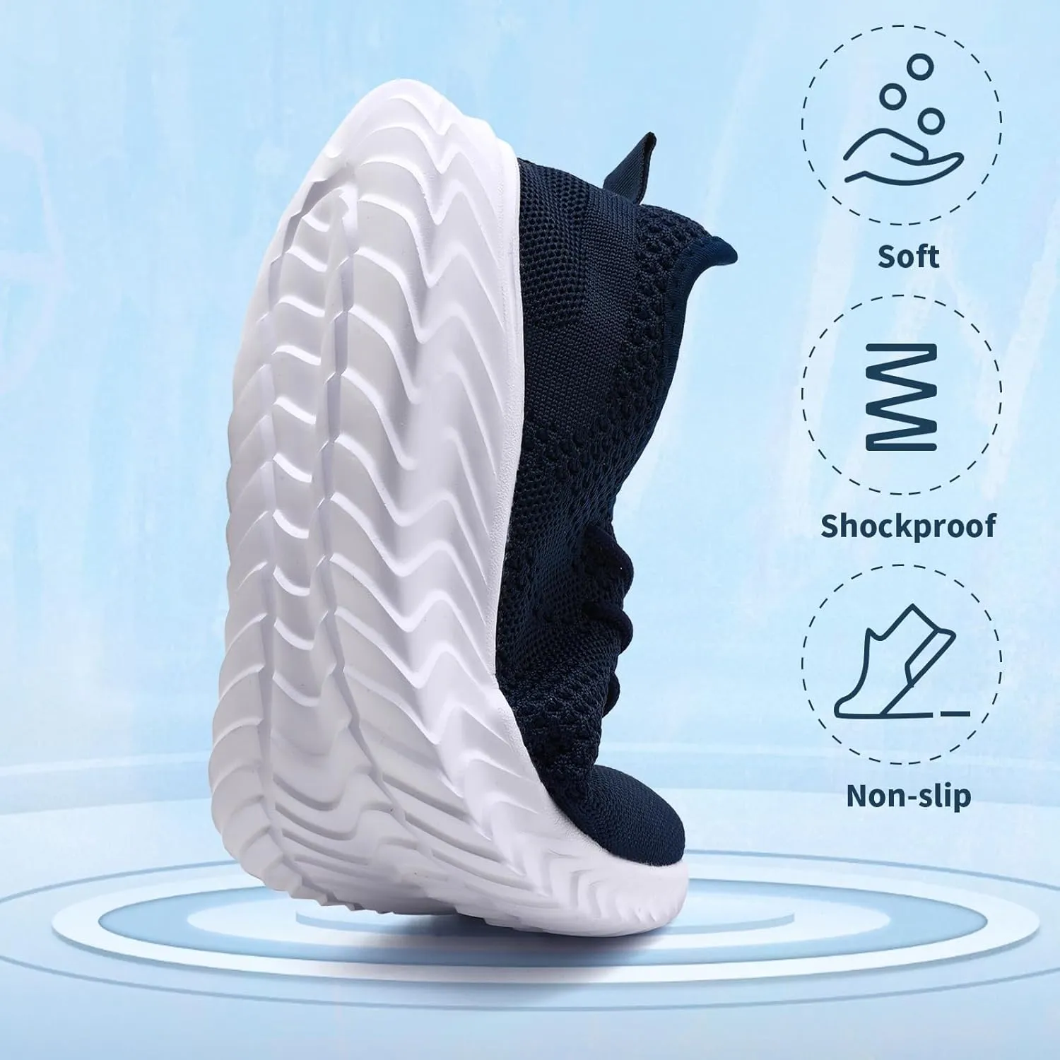 Womens Tennis Shoes Running Shoes - Gym Sneakers Shoes Walking Workout Shoes Non Slip Walking Athletic Slip On Lightweight Breathable Shoes
