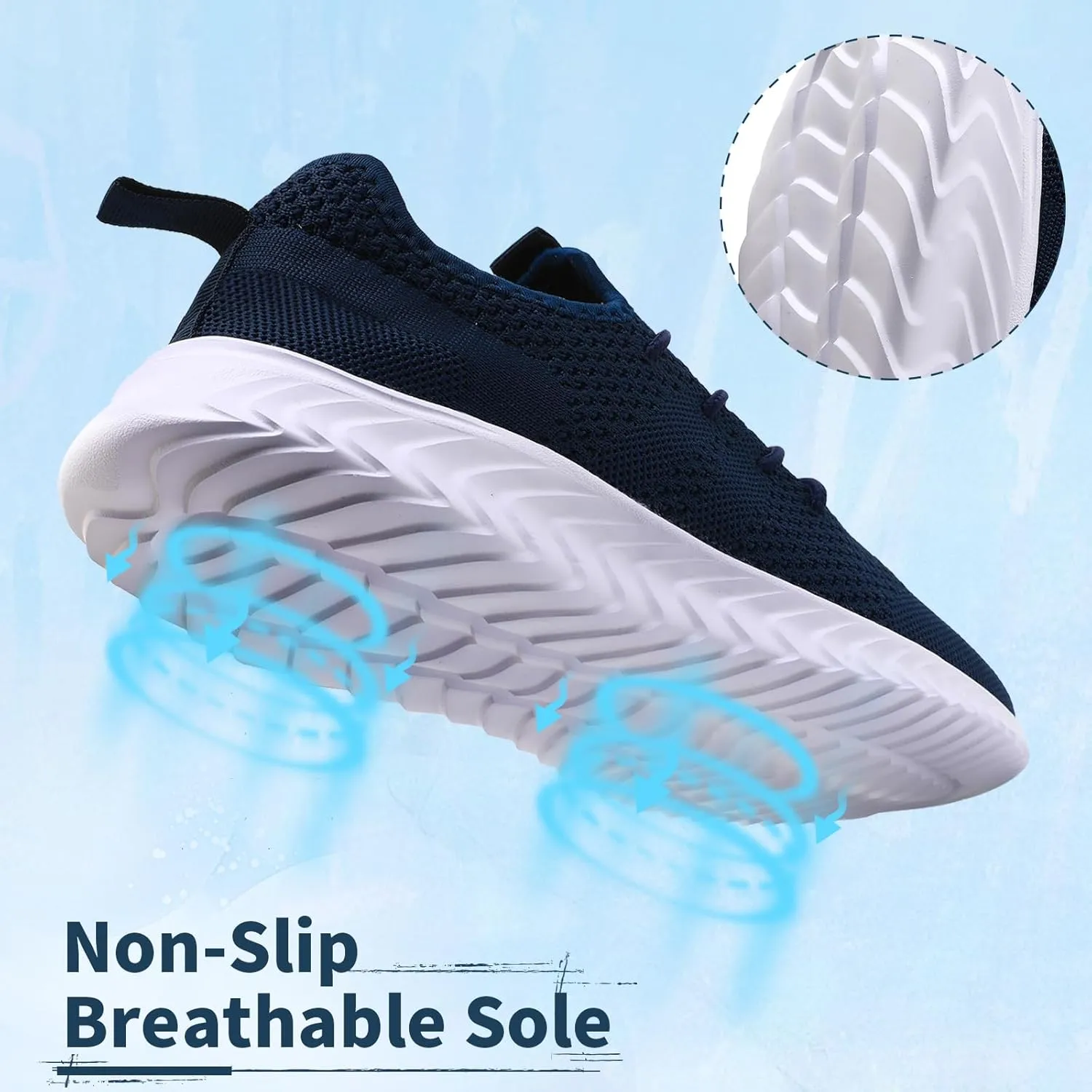 Womens Tennis Shoes Running Shoes - Gym Sneakers Shoes Walking Workout Shoes Non Slip Walking Athletic Slip On Lightweight Breathable Shoes